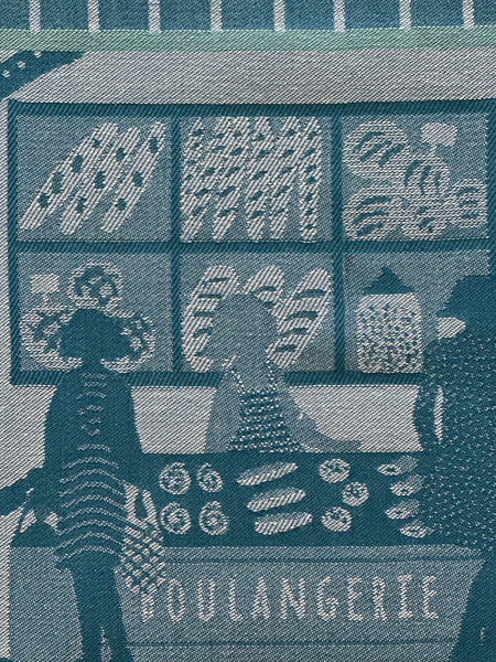 French Jacquard tea towel by Tissage Moutet "Les Halles"