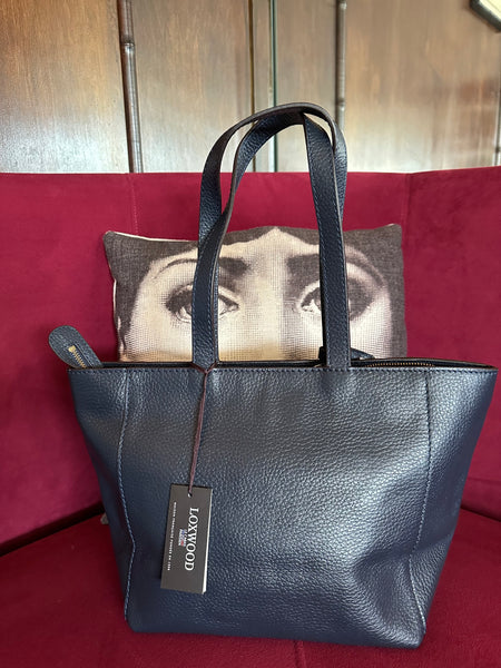 Shopper by Loxwood "le Cabas Parisien" in "Navy blue" zippered