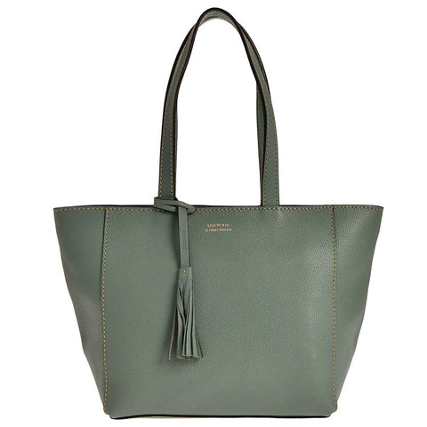 Shopper by Loxwood "le Cabas Parisien" in "Sage green" zippered