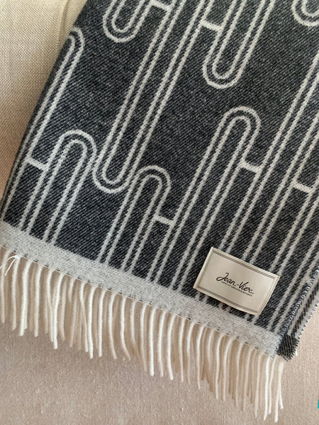 Cashmere/wool throw "Art Deco" by Jean-Vier