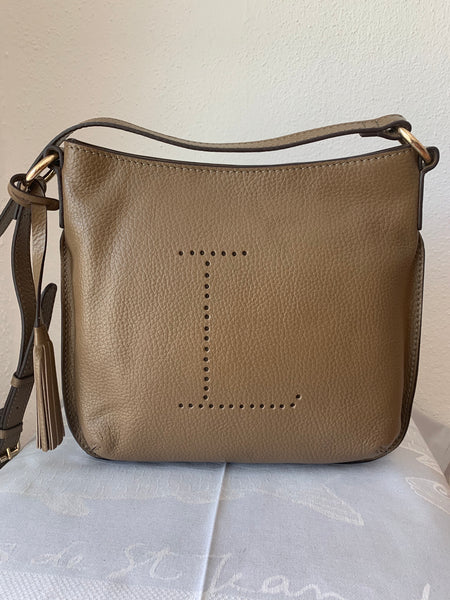 Celia Crossbody Saddle Bag by Loxwood "le Cabas Parisien" in "Taupe"