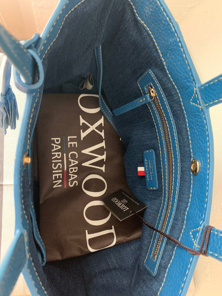 Small Shopper by Loxwood "le Cabas Parisien" in "Denim Blue Leather"