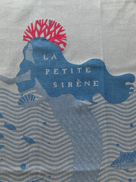 French Jacquard tea towel by Tissage Moutet "La Petite Sirene"