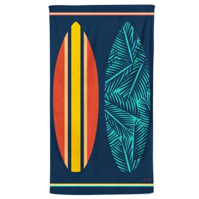Luxury beach towel by Jean-Vier, "Surf Board Duo"