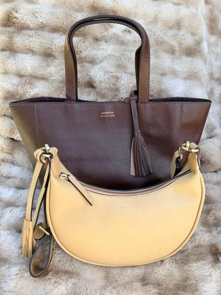 Albane Half Moon Bag in "Champagne"