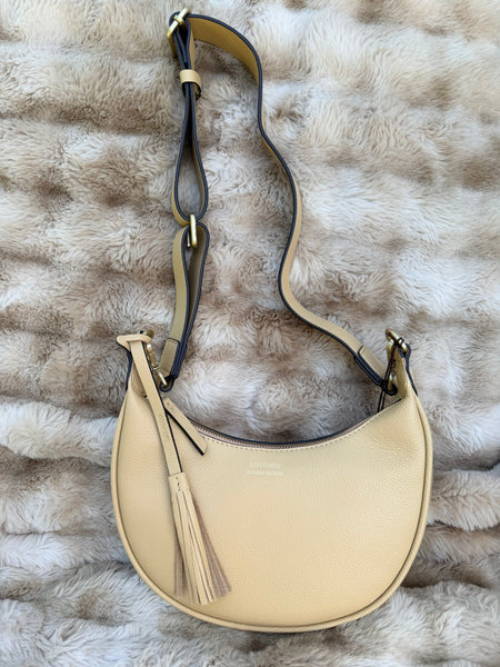Albane Half Moon Bag in "Champagne"