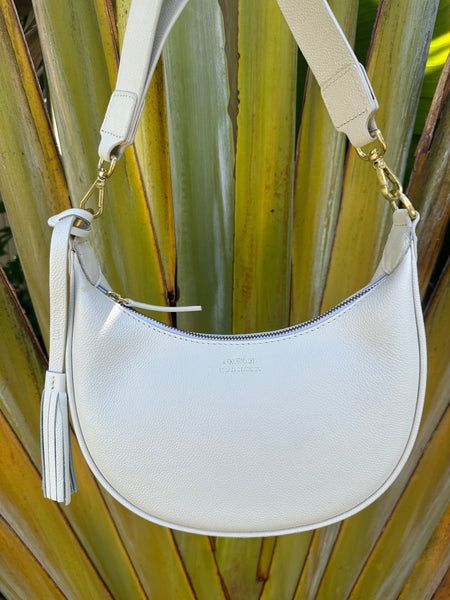 Albane Half Moon Bag in "Summer white"