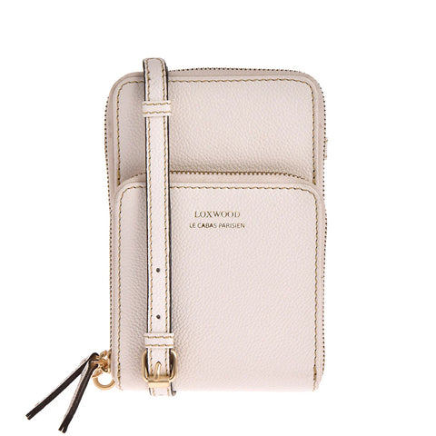Telephone bandoliere bag by Loxwood in "Summer white" with shoulder strap