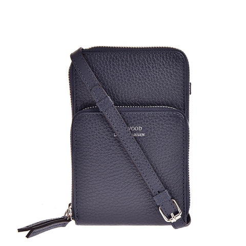 Telephone bandoliere bag by Loxwood in "Midnight Blue" with shoulder strap