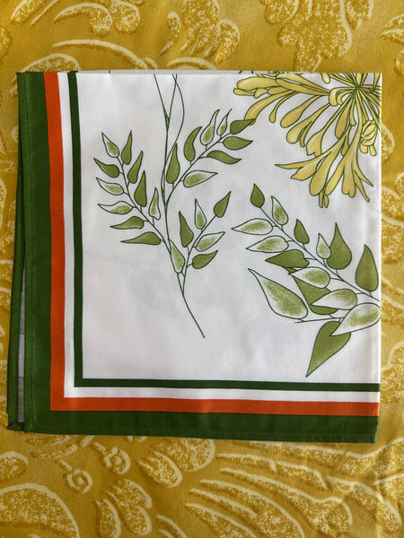 Beauvillé large dinner napkin, "Agapanthes green"