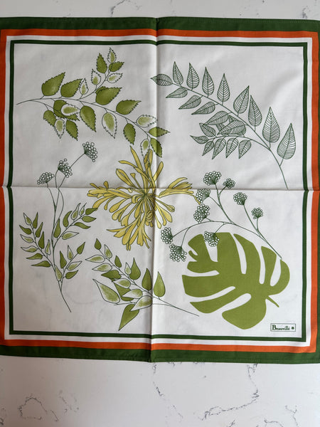 Beauvillé large dinner napkin, "Agapanthes green"