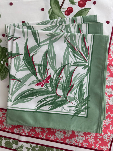 Beauvillé large dinner napkin, "Botanical Butterfly"