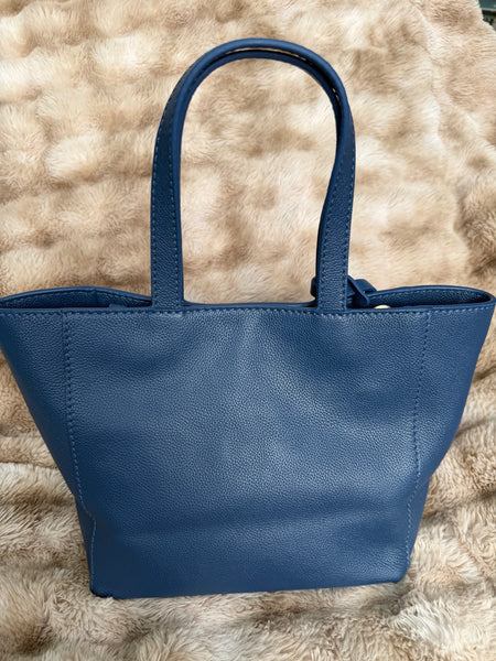 Small Shopper by Loxwood "le Cabas Parisien" in "Denim Blue Leather"