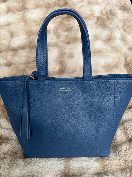 Small Shopper by Loxwood "le Cabas Parisien" in "Denim Blue Leather"