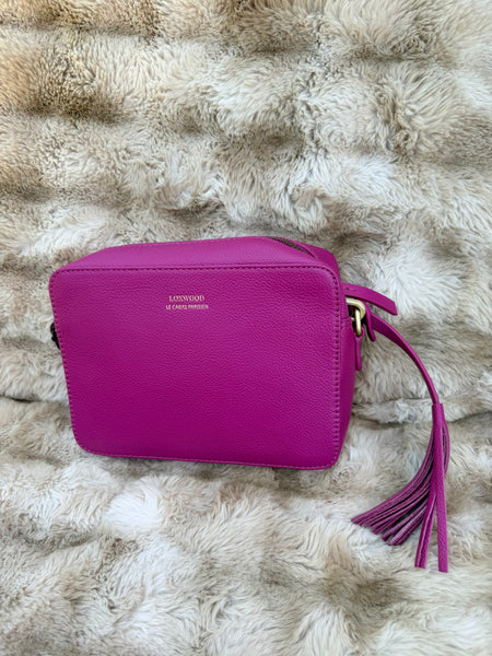 Camera bag by Loxwood in "Fuchsia" with wide shoulder strap