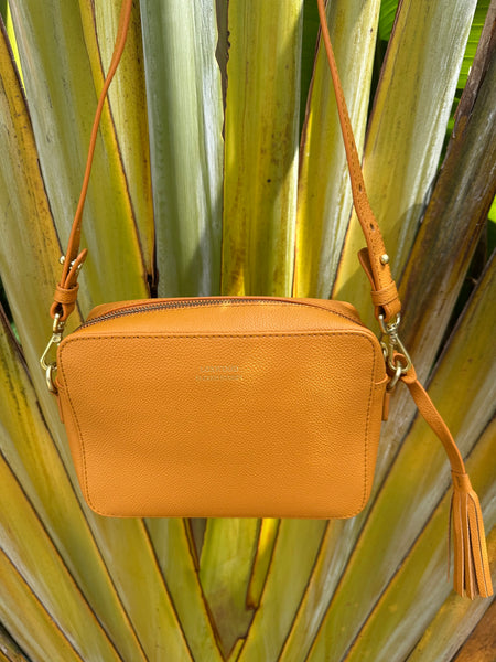 Camera bag by Loxwood in "Saffron" with wide shoulder strap