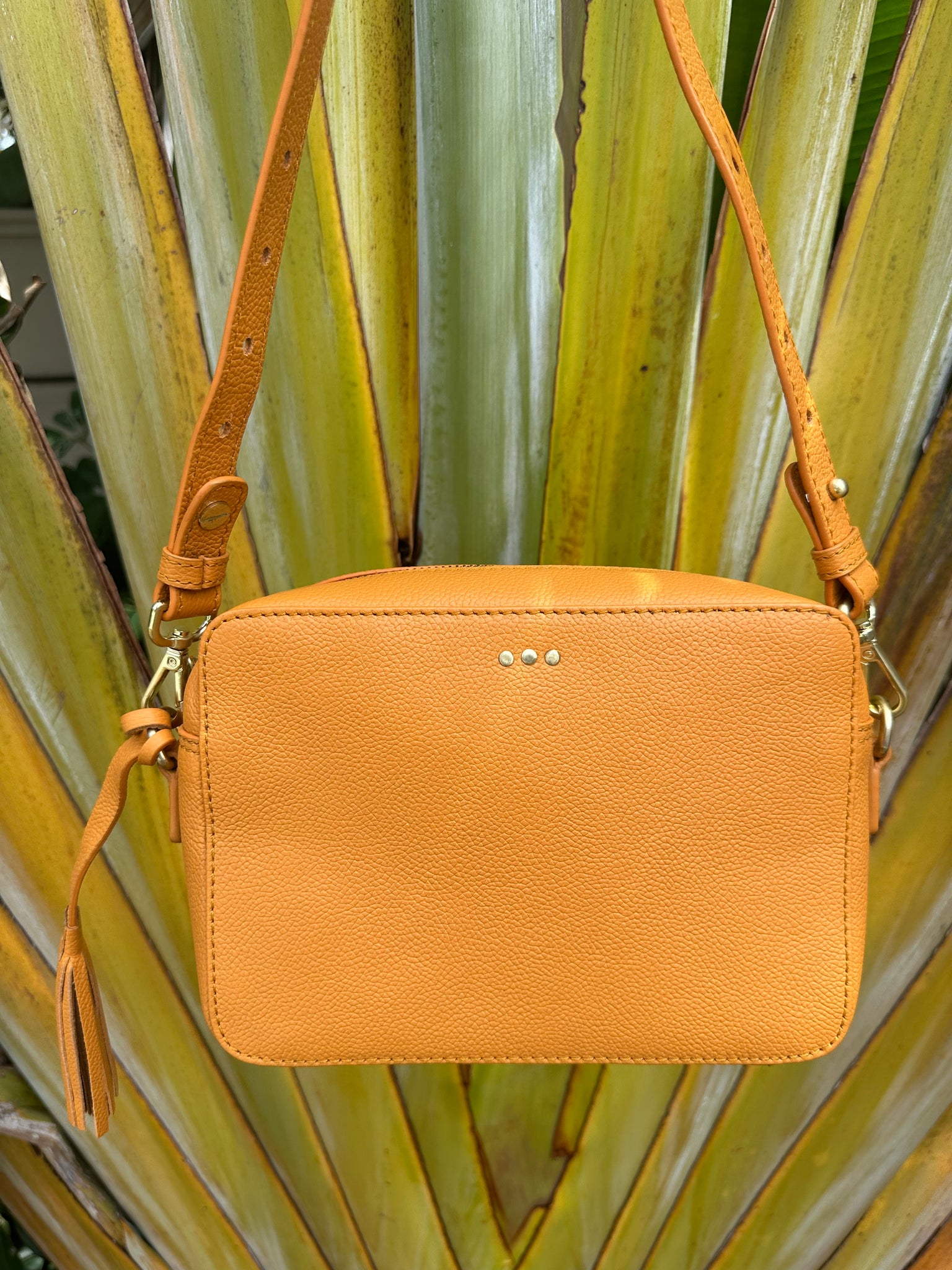 Camera bag by Loxwood in "Saffron" with wide shoulder strap