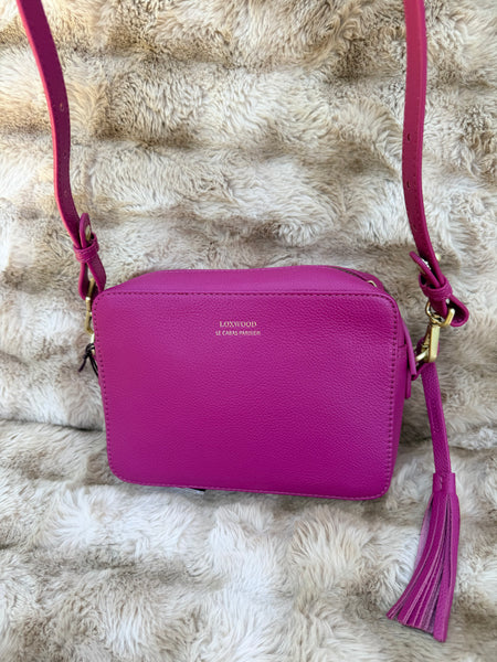 Camera bag by Loxwood in "Fuchsia" with wide shoulder strap