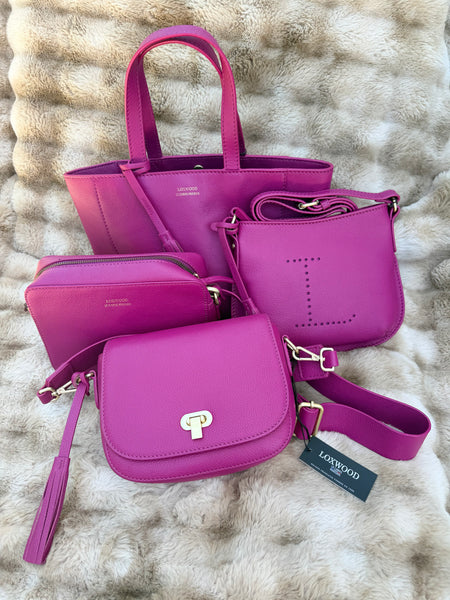 Mini Celia Crossbody Bag by Loxwood "le Cabas Parisien" in "Fuchsia"