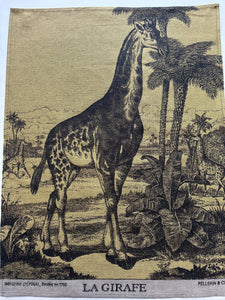 French Jacquard tea towel by Tissage Moutet "La Girafe"