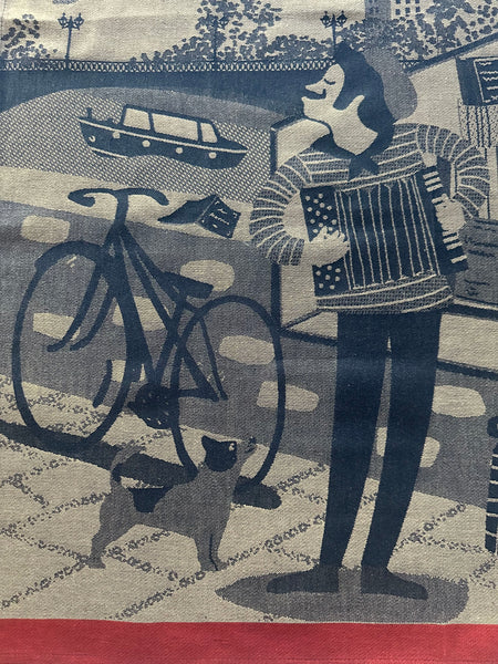 French Jacquard tea towel by Tissage Moutet "La Seine"