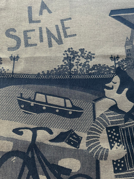 French Jacquard tea towel by Tissage Moutet "La Seine"