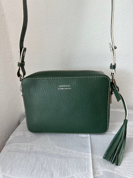 Camera bag by Loxwood in "Leaf Green" with wide shoulder strap