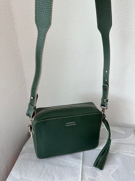 Camera bag by Loxwood in "Leaf Green" with wide shoulder strap