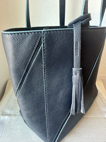 Shopper by Loxwood "le Cabas Parisien" in "Midnight Blue" Origami