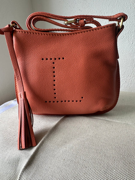 Mini Celia Crossbody Saddle Bag by Loxwood "le Cabas Parisien" in "Coral"