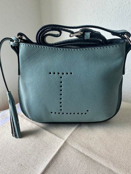 Mini Celia Crossbody Saddle Bag by Loxwood "le Cabas Parisien" in "Ocean blue"