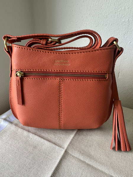 Mini Celia Crossbody Saddle Bag by Loxwood "le Cabas Parisien" in "Coral"