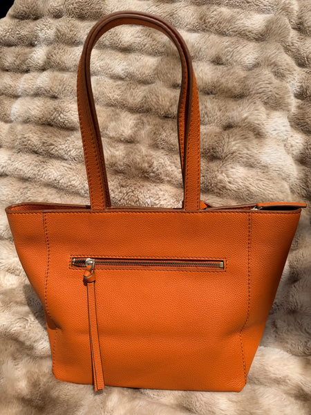 Shopper by Loxwood "le Cabas Parisien" in "Orange" zippered