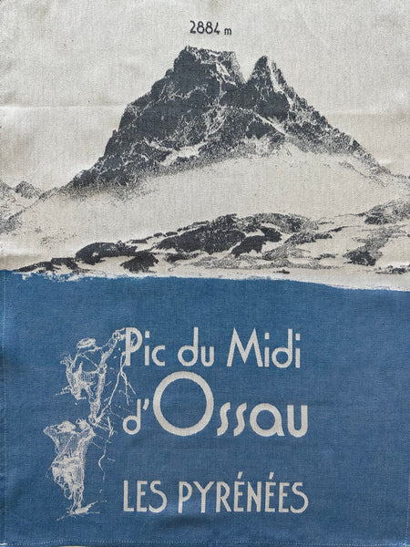 French Jacquard tea towel by Tissage Moutet "Ossau Peak"