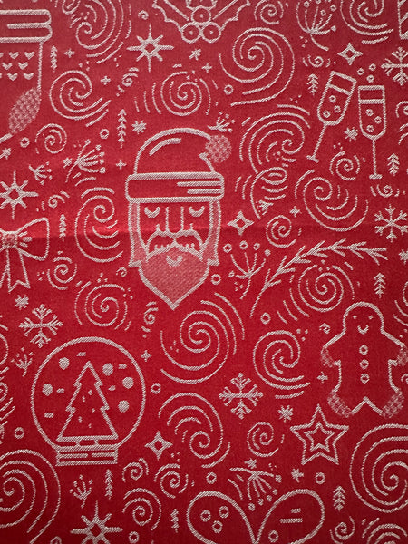 French Jacquard tea towel by Tissage Moutet "Père Noël" limited edition!