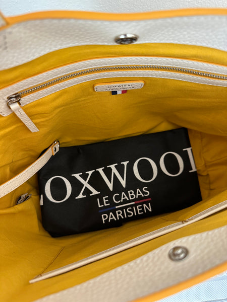 Shopper by Loxwood "le Cabas Parisien" in "Jasmine white with Leaf Green"