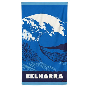 Luxury beach towel by Jean-Vier, "Blue Wave"