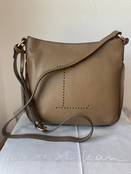 Celia Crossbody Saddle Bag by Loxwood "le Cabas Parisien" in "Taupe"