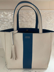 Shopper by Loxwood "le Cabas Parisien" in "Jasmine with Blue Stripe"