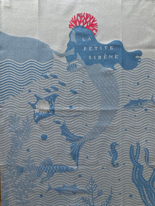 French Jacquard tea towel by Tissage Moutet "La Petite Sirene"