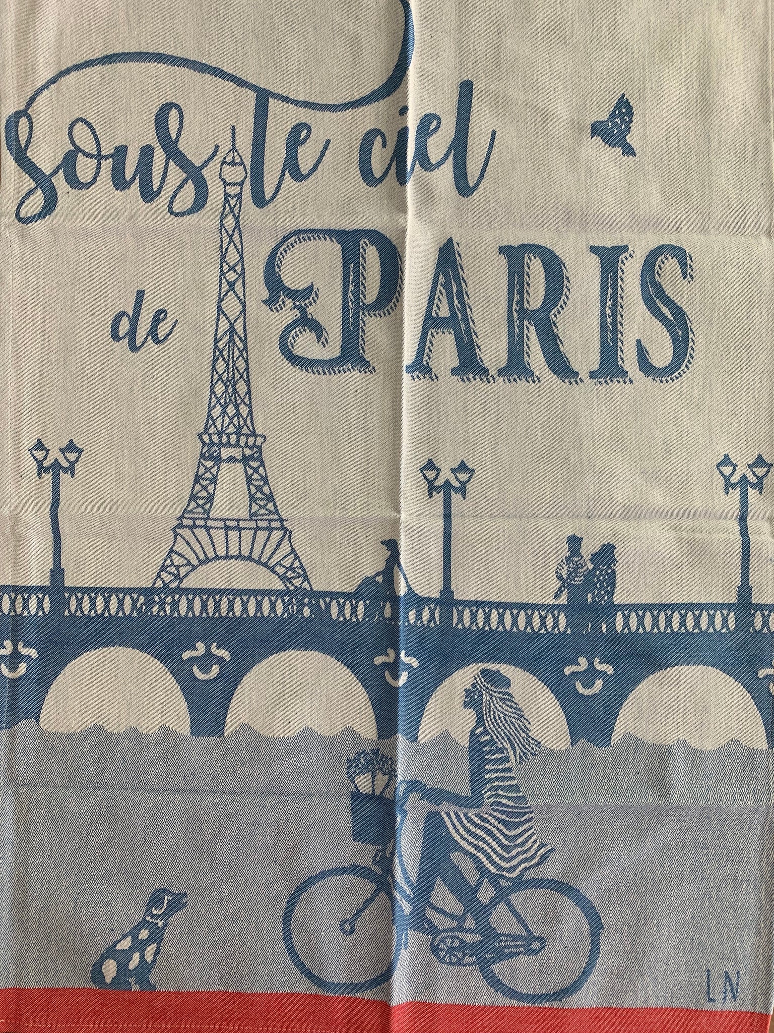 Jacquard tea towel by Tissage Moutet "Sous le Ciel"